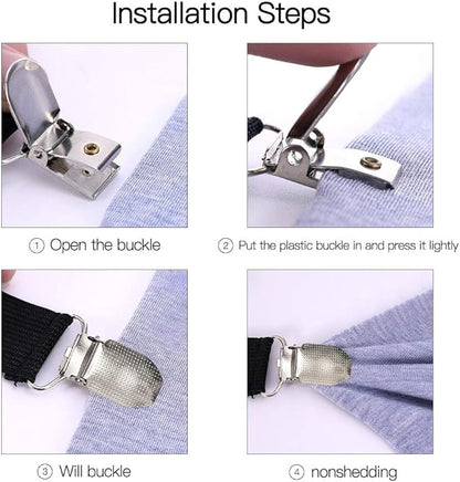 Goodtimes Ironing Board Cover Clips, Adjustable Ironing Board Pad Braces