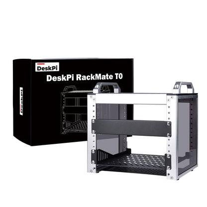 GeeekPi 4U Server Cabinet, 10 inch Mini Server Rack for Network, Servers, Audio, and Video Equipment, DeskPi RackMate T0 Rackmount, 7.87 inch Depth