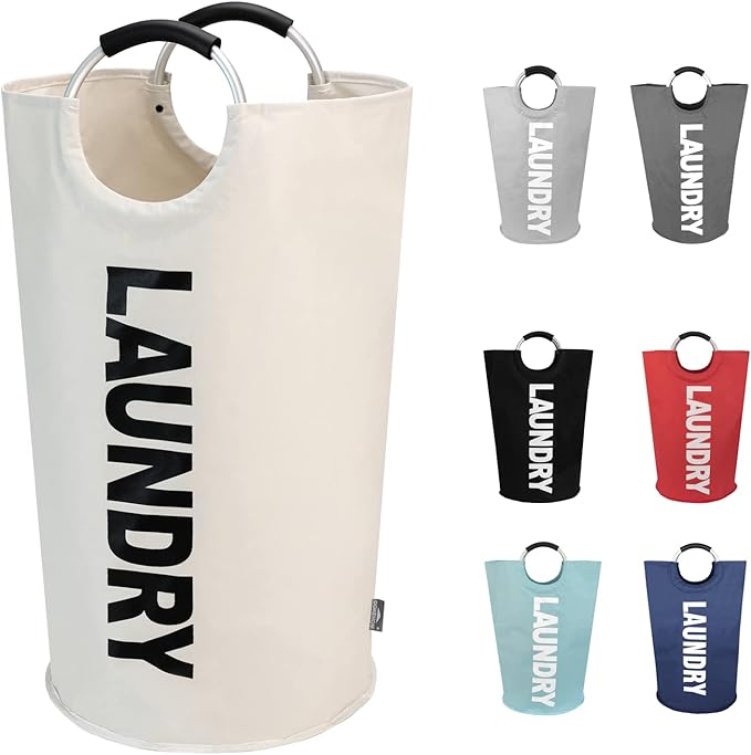 DOKEHOM 125L X-Large Laundry Basket, Collapsible Laundry Bag, Freestanding Tall