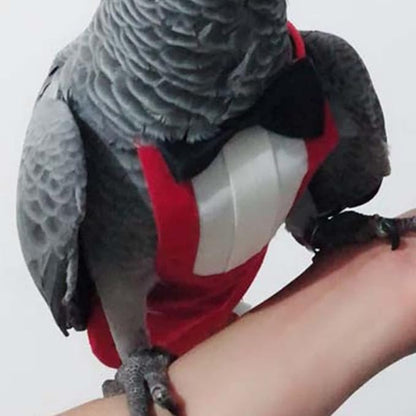 Bird Flight Suits Diapers, Parrot Flight Suits Diapers for Monk Parakeets, Cockatiels Flight Suits, Parrot Clothes, Bird Training Nappy Suit Liners Clothes (Medium,Red)