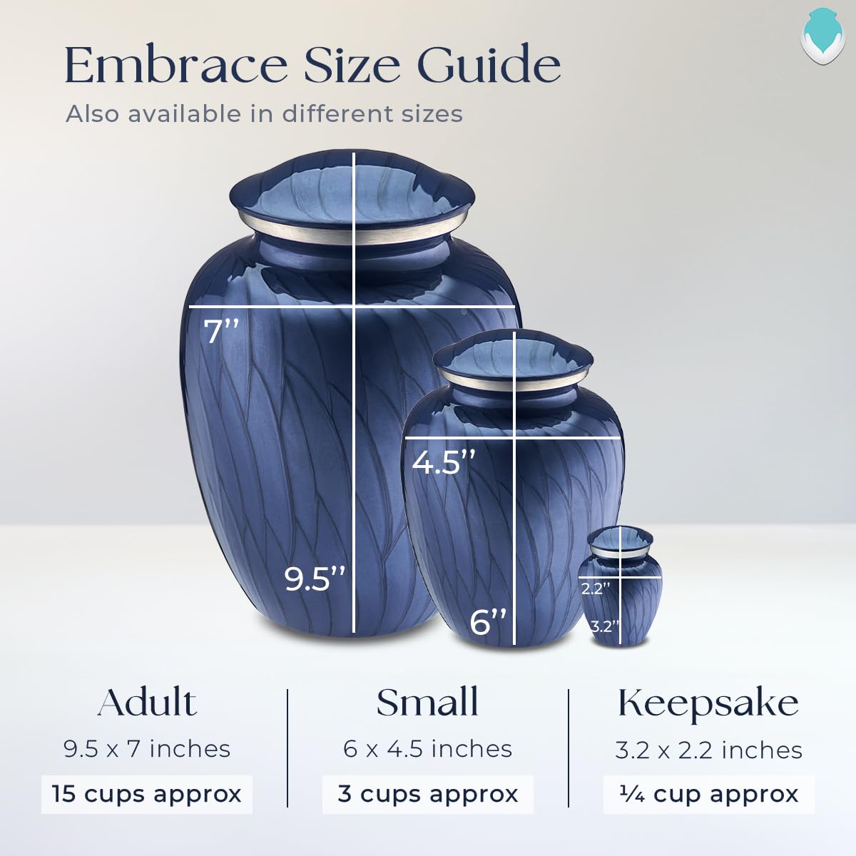 Geturns - Adult Personalized Dolphin Cremation Urns for Human Ashes I Large Pearl Cobalt Blue Funeral Urn for Men and Women I 200 lbs