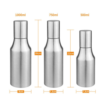 Flyboo Olive Oil Dispenser 17oz Oil Bottle Stainless Steel Leak Proof Olive Oil Decanter for Kitchen