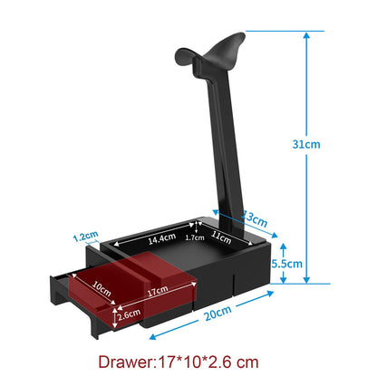 COOSKIN Headset Holder,Desktop Headphone Stand with Desk Storage Earphone Mount Headset Hanger Headphone Rack