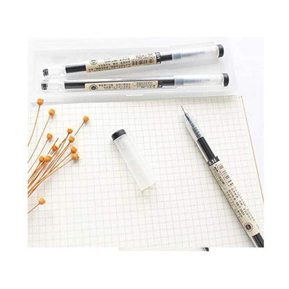 BEMLP Gel Ink Pen Extra Fine Point Pens Ballpoint Pen 0.35mm Black for Japanese Office School Stationery Supply 12 Pieces