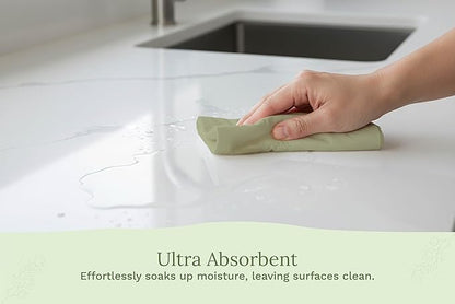 Organic Cotton Sage Flour Sack Kitchen Towels