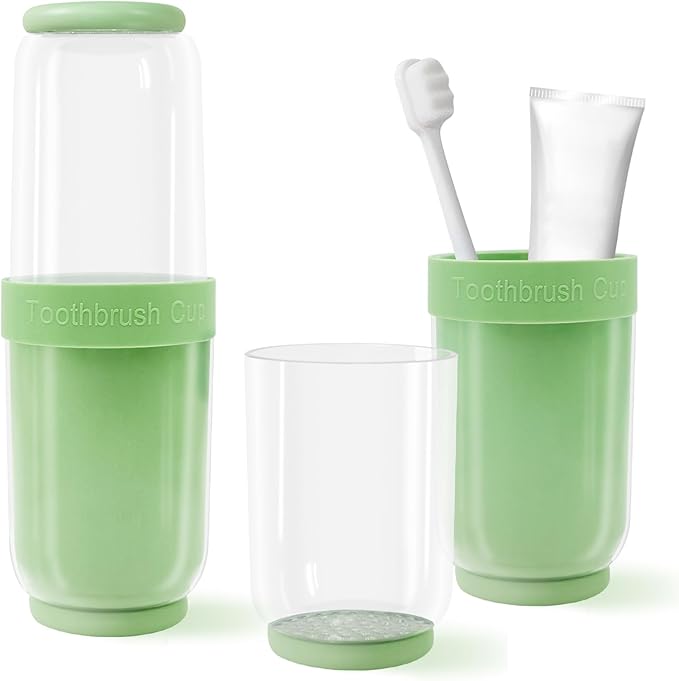 Toothbrush Cup with Cover, Travel Toothbrush Case Portable Toothbrush Holder