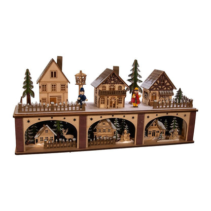 Kurt Adler Battery-Operated LED Wooden Village Houses