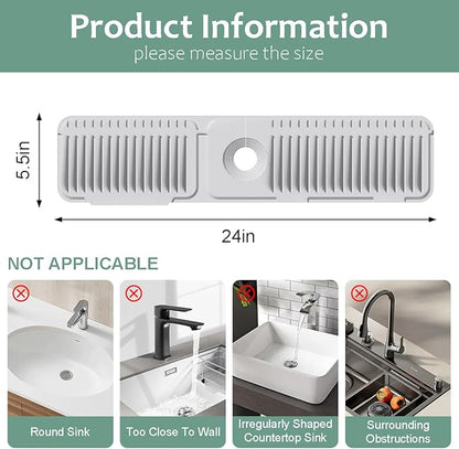 24 Inch Upgraded Draining Mat Folding faucet Mat
