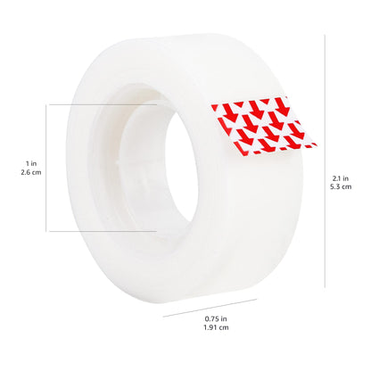 Amazon Basics Matte Finish Tape, 6 Pack, 3/4" Width x 1000" (27.8 yds) Length, Translucent