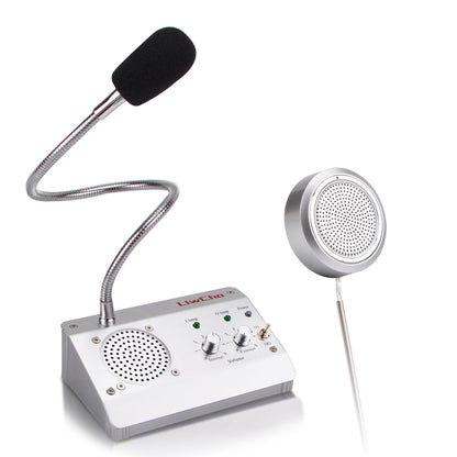 LiwCho Dual-Way Window Intercom System,High Power Speaker,Microphone Speaker for Teller Window, Two Way Interphone for Bank,Hospital,Business,Office.