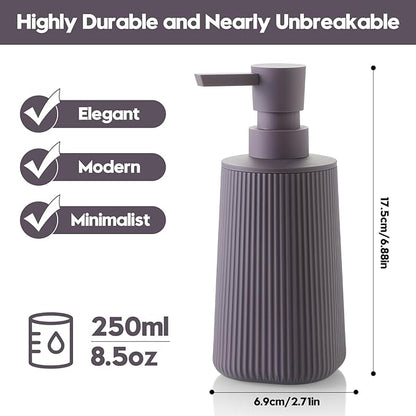 Small Soap Dispenser for Bathroom and Kitchen, Modern Farmhouse Striped Style