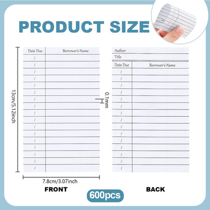PH PandaHall 600pcs Do List Sticky Notes, 5.1x3 Inch White Schedule Sticky Notes Grid Index Cards Sticky Notes Set for Students Professionals Studying Note Taking Organization Productivity Planning
