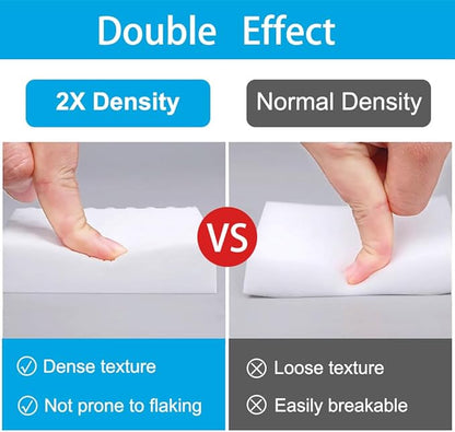SmilinFit Magic Sponge Erasers, 20 Pack 2X Density Stronger Melamine Sponge Foam Pads, Multi-Functional Household Cleaning Supplies Cleaner for Kitchen, Bathroom, Bathtub, Sink, Wall Cleaner