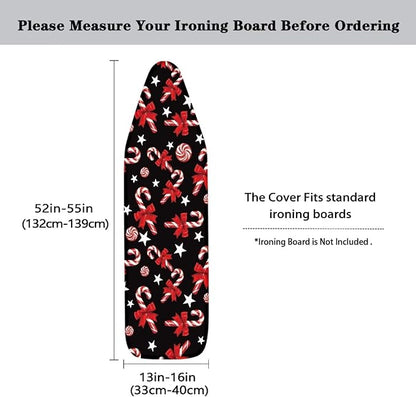 Sprowallow Candy Cane Christmas Ironing Board Cover Stain Resistant Standard