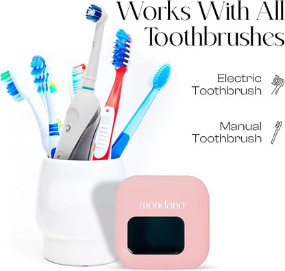 Mondano UV-C Toothbrush Sanitizer and Holder, Toothbrush Case