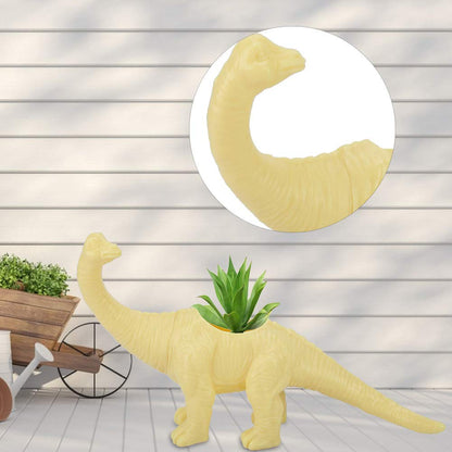 Yosoo Flower Pot, Personality Dinosaur Animal Flower Pot Plant Pot Garden Decoration Home Decoration(Yellow)