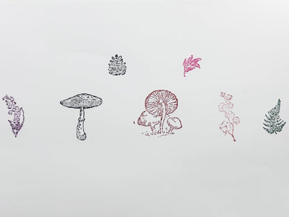 7Pcs Wooden Mounted Rubber Stamps Plant and Flower Decorative Retro Wood Rubber Stamp Set for Art and Craft Journals DIY Card Making Scrapbooking