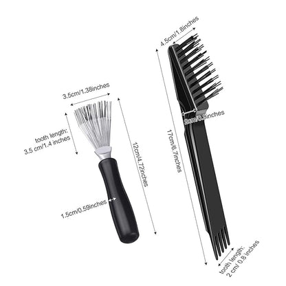 Boao 2 Pieces Hair Brush Cleaning Tool Comb Cleaner Brush Mini Comb Cleaning
