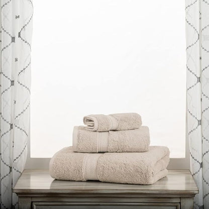 SUPERIOR Egyptian Cotton Pile 3 Piece Towel Set, Includes 1 Bath, 1 Hand