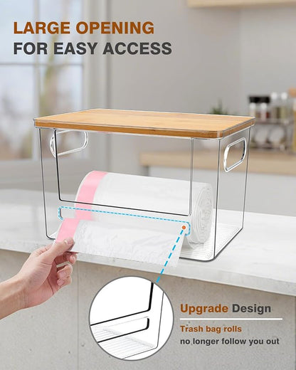 Trash Bag Holder, Acrylic Garbage Bag Dispenser