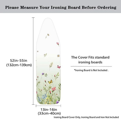 Fashion Ironing Board Covers Standard Size 15x54, Stain Resistant, Snug Fit