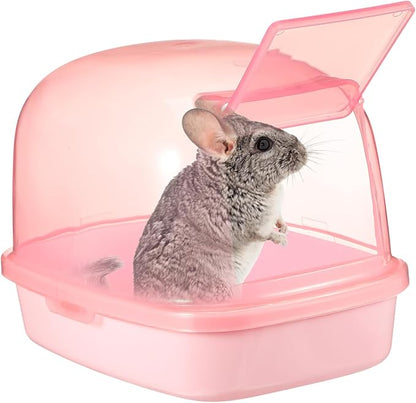 COLLBATH Chinchilla Sand Bath Large Chinchilla Dust Bath for Hamsters Plastic Sand Bathroom