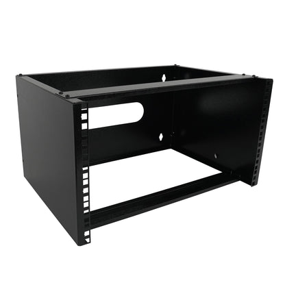 Pearington 6U Wall Mount Network Rack - 13.75 Inch Deep (Low Profile) - 19" Patch Panel Bracket for Shallow Server and IT Equipment, Network Switches - 44lbs/20kg Weight Capacity, Black (WALLMOUNT6)