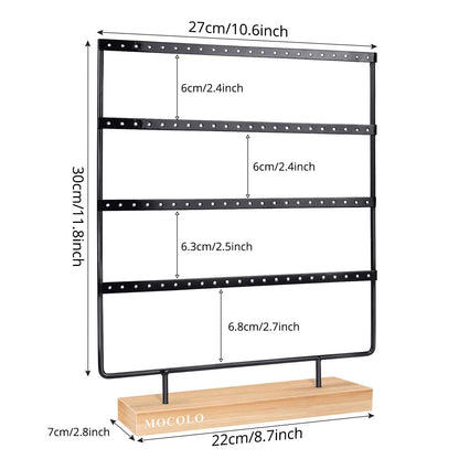 Mocolo Earring Holder Stand, Earring Organizer Display Holder Stand for Hanging Earrings(88 Holes & 4 Layers)