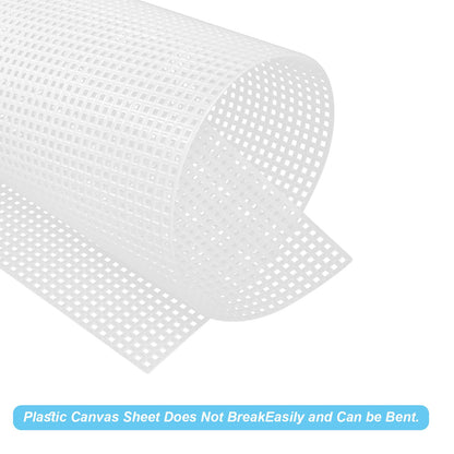 20 Pieces 7 Count Plastic Canvas Sheets, 8x12 Inch Plastic Mesh Sheet for Crafts, Eye Mesh Needlepoint Canvas 18 Mesh for Embroidery, Acrylic Yarn Crafting, Knit Crochet Projects and Make Dividers