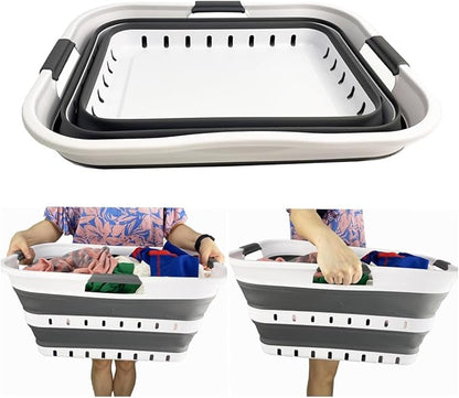 SAMMART 42L Collapsible Plastic Laundry Basket