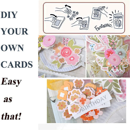 Gigicloud Diy Greeting Card Kits, Paper Greeting Card Set Handmade Diy Making Material Set For Birthday Invitation, Thanksgiving Christmas Holiday Baby Shower 15 Cards + 15 Envelopes
