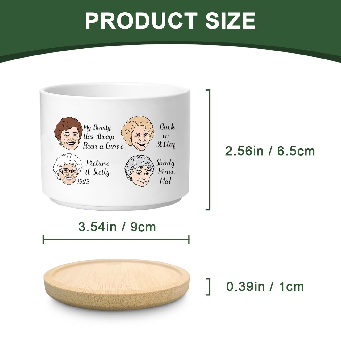 Golden Girls Planter, Golden Girls Merchandise, Friend Gifts for Women, Funny Succulent Planter, Flower Cactus Plant Pot, Friendship Gifts for Friends Bestie Sister Birthday (Plant Not Included)
