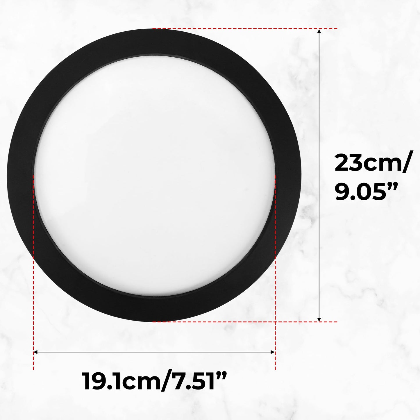 3Pcs Round Picture Frame 8 Inch – Black Wooden Circular Frames for Art, Photo, Canvas, Wall Decor, Tabletop Display or Hanging Mounting Set for Home, Office, Kitchen, Gallery, Wedding Table Holder