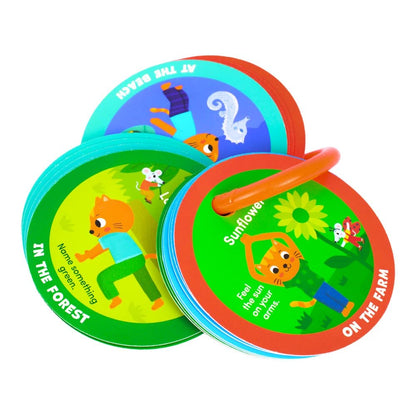 MOLLYBEE KIDS Preschool Yoga Cards for Kids, Set of 40 Poses and Activities, Beginner Yoga for Kids, Gifts for Ages 3+