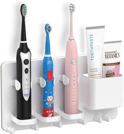 simpletome Adhesive Electric Toothbrush Holder Wall Mounted Razor Hanger