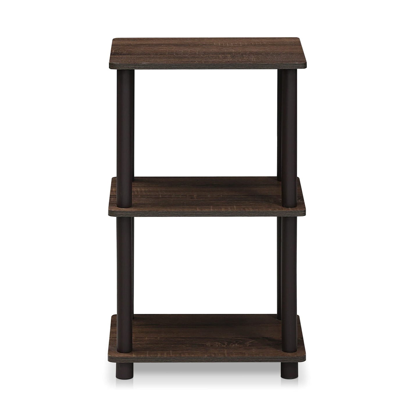 FURINNO Turn-N-Tube 2 Space Shelf, Walnut/Brown