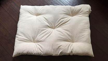 Rectangular Muslin Dog Bed Insert with Raw Cotton Filler, Natural Pet Bed Cushion Insert, Breathable Inner Pillow for Dog Bed Covers (X Large 48"x30"x5")
