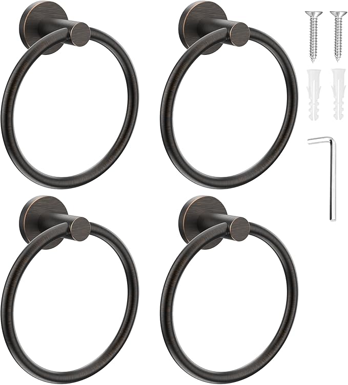 SetSail Towel Holder for Bathroom Wall Screw-in Towel Ring Stainless Steel Hand