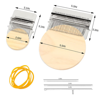 Small Loom Speedweve Type Weave Tool - Mini Wooden Weaving Loom Kit Convenient Darning Loom Mending Loom Knitting Loom for Craft DIY Weaving Arts Darning Tool for Jeans, Socks and Clothes (28 Hooks)