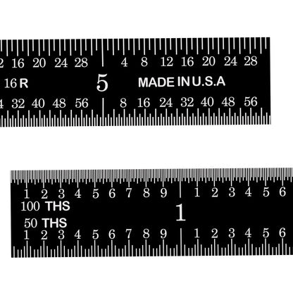 PEC Tools 6" Flexible Machinist Rule, Designed for High-Accuracy Industrial Environments, Made in USA