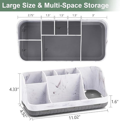Marble Bathroom Countertop Organizer