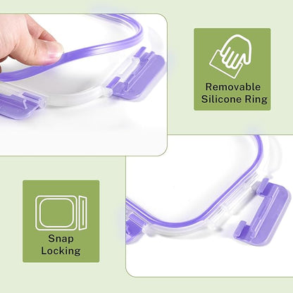 HOMBERKING 8 Pack Glass Food Storage Containers