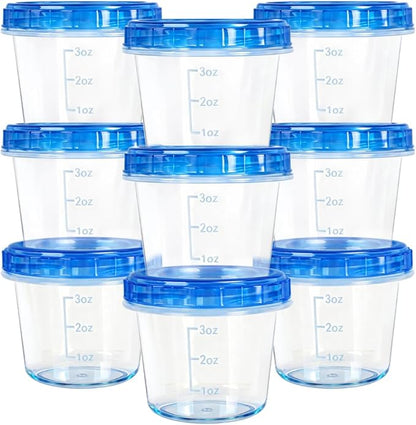 12 Pack 4oz Small Freezer Storage Containers