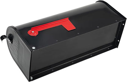 BlissBoard Black Metal Mailbox, Galvanized Steel Outside Mailboxes, Standard Medium Capacity, 20 x 8.7 x 6.7 Inches