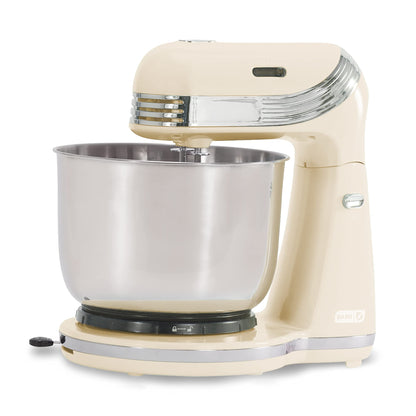 Dash Stand Mixer (Electric Mixer for Everyday Use): 6 Speed Stand Mixer with 3 Quart Stainless Steel Mixing Bowl, Dough Hooks & Mixer Beaters for Dressings, Frosting, Meringues & More - Pink