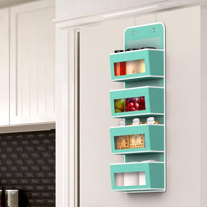 Simple Houseware 4 Clear Window Pocket Over Closet Door Storage Hanging