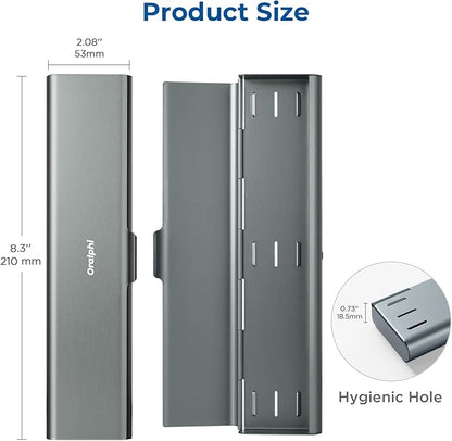 Wider Aluminum Toothbrush Travel Case, Portable Travel Toothbrush Holder