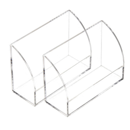 SEVENY 2 PACKS 3x5 Acrylic Index Card Holder Business Card Display Stand for Desk File Note Clear Postcard Stand Index Card Rack Acrylic Business Card Stand for Office Business Classroom (No Card)