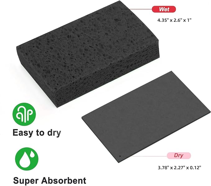 36 - Pack Non-Scratch Scrub Sponges - Sponges for Dishes and Washing Dishes, Cleaning Sponges for Kitchen Home and More(Black