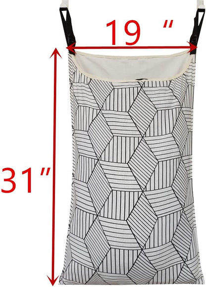 Adjustable Space Saving Door Hanging Laundry Hamper Bag